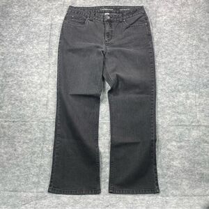 Croft & Barrow Womens Black Natural Fit‎ Stretch Bootcut Jeans Size 12 Short